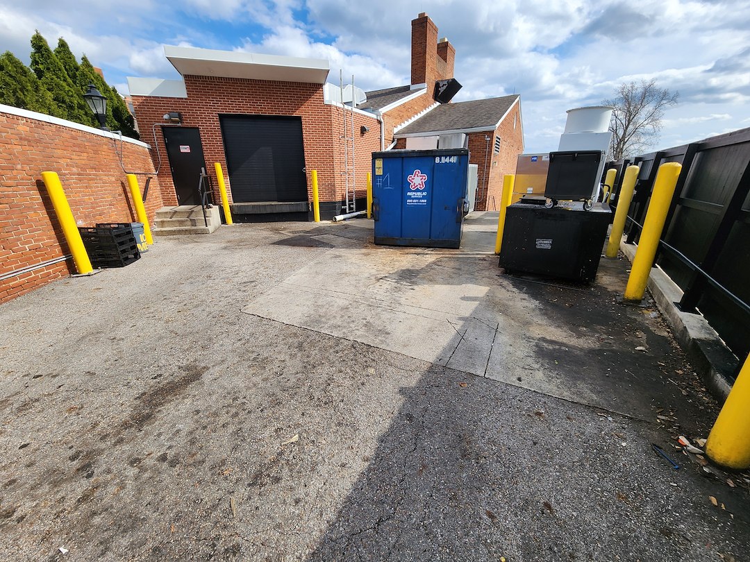 A Clean and Sanitized Dumpster Pad in Mason Ohio